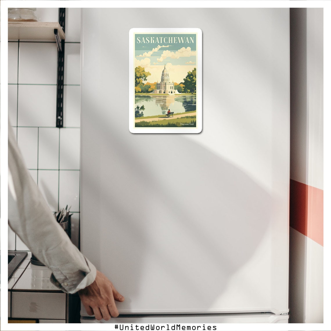 Saskatchewan Wascana Park Dome Building Lake Reflection Poster - Image 4