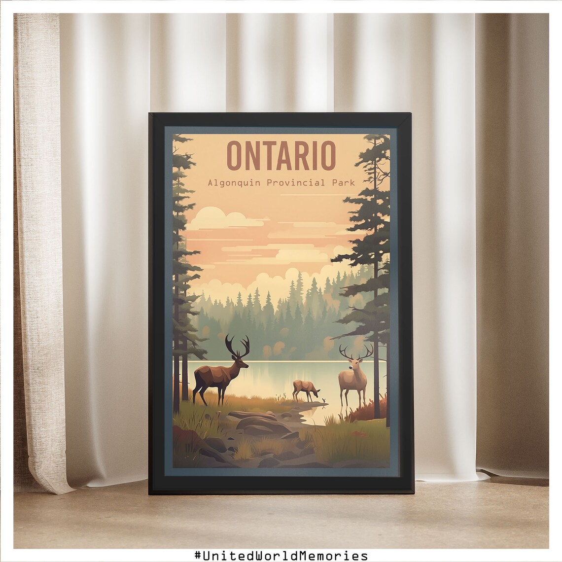 Ontario Vintage Travel Poster, Algonquin Park - Image 5