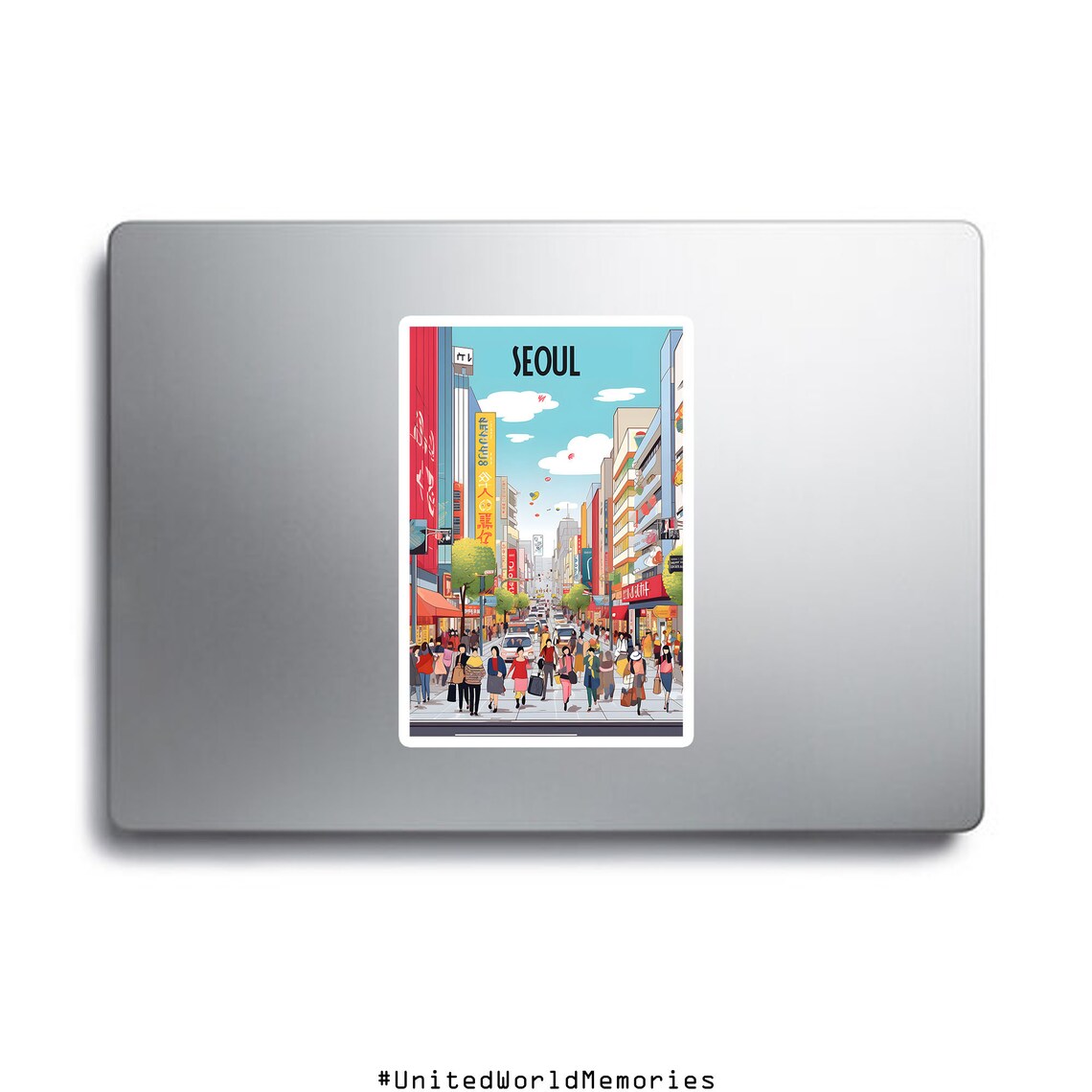 Seoul Myeongdong Shopping Street Bustling Korea City Travel Poster - Image 3