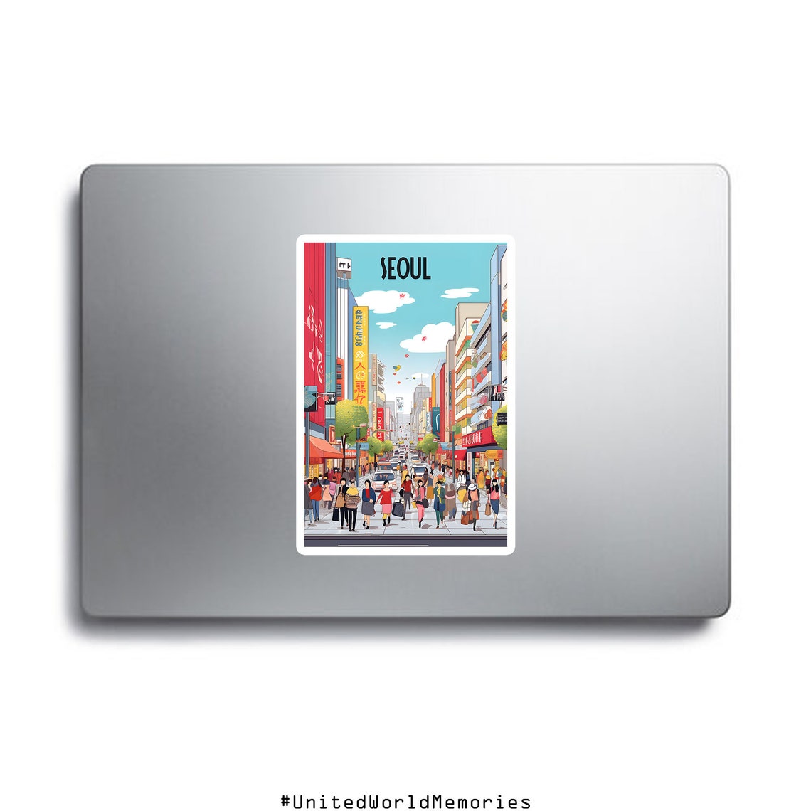 Seoul Myeongdong Shopping Street Poster Seoul Travel Poster South Korea Poster Seoul Vintage Retro Poster Korea Wall Art - Image 3