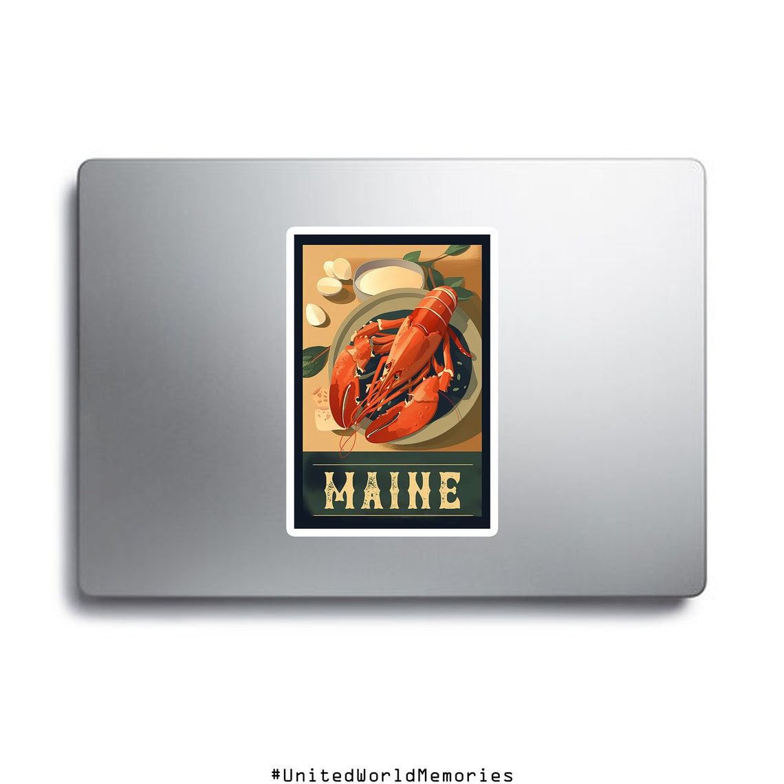 Maine Travel Poster Maine Lobster Poster Maine Vintage Poster Wall Decor State Poster Maine Print Maine Retro Poster Lobster Wall Art - Image 2