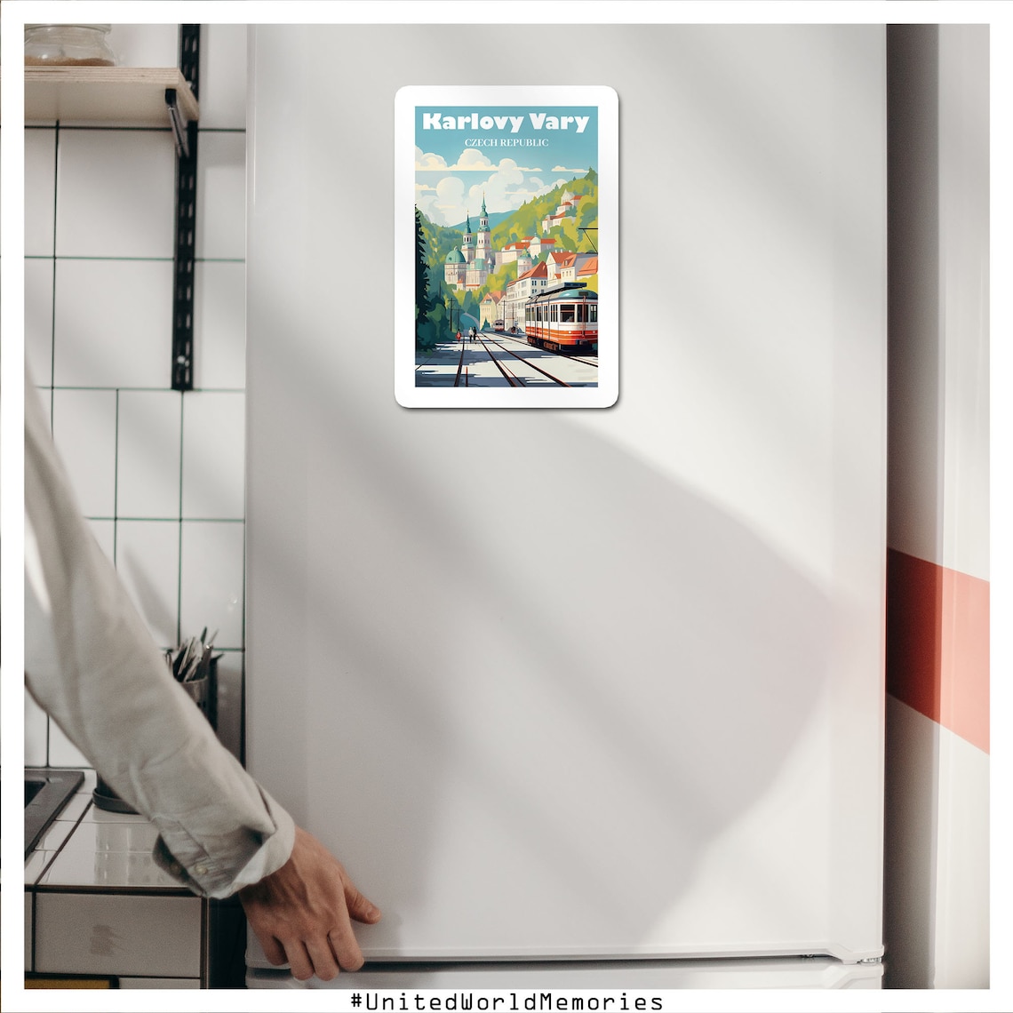 Karlovy Vary Czech Republic Historic Tram Street Vintage Travel Poster - Image 3