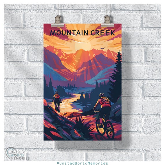 Mountain Creek Bike Park Mountain Majesty Poster Mountain Bike Poster New Jersey Bike Gift