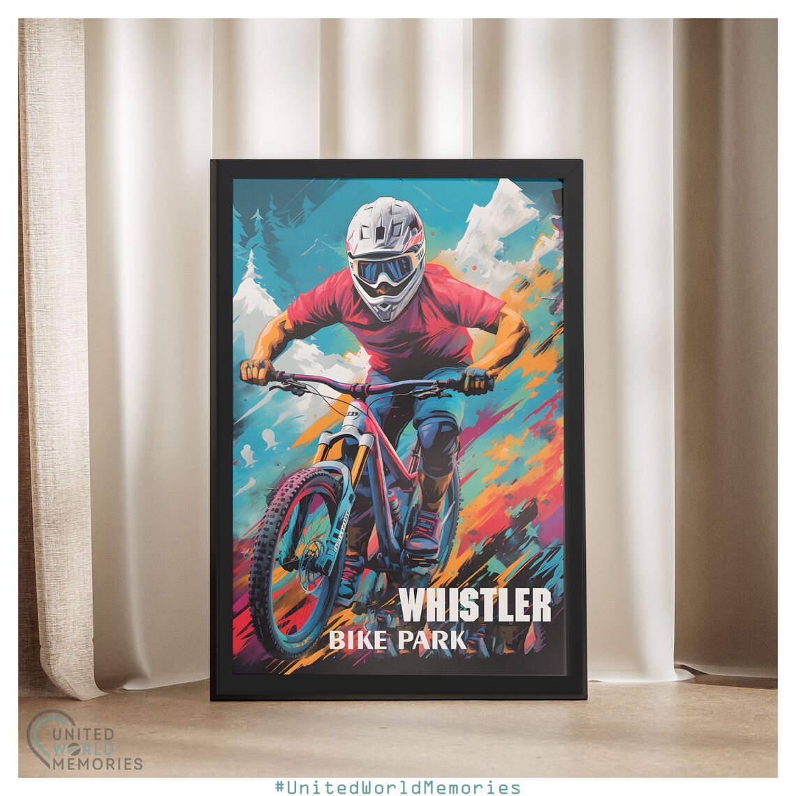 Whistler Bike Park Downhill Mountain Biker Extreme Sports Poster - Image 4
