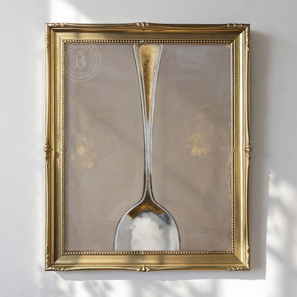 Silver Spoon Minimalist Kitchen Wall Decor Poster