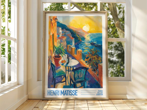 Henri Matisse Coastal Terrace Art Exhibition Print Classic Sea View