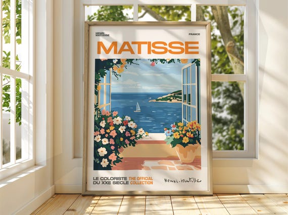 Henri Matisse Coastal Terrace Art Exhibition Print Classic Sea View