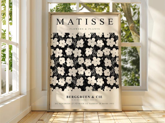 Henri Matisse Poster Exhibition Gallery Print Classic Art Floral Painting
