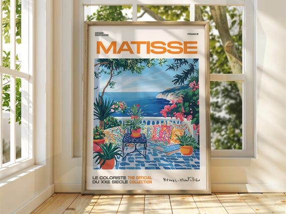Henri Matisse Coastal Terrace Art Exhibition Print Classic Sea View