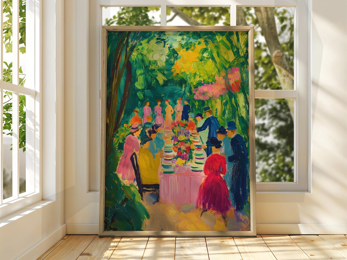 Matisse-Inspired Garden Art Exhibition Print, Fauvism