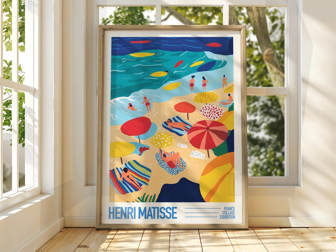 Henri Matisse Sunny Beach Umbrellas France Exhibition Poster