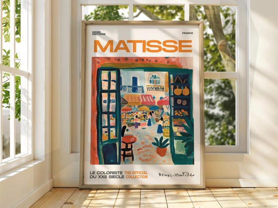 Henri Matisse Style Coffee Shop Art Exhibition Print Classic Cafe