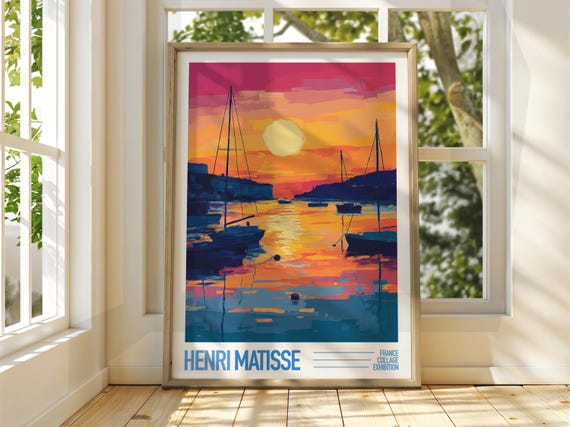 Harbour Sunrise Henri Matisse Exhibition Poster Gallery Print Coastal Art Fauvism Painting