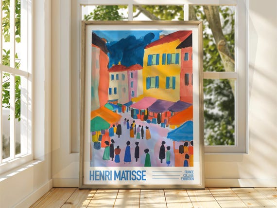 Henri Matisse Style Street Art Exhibition Print Gallery Classic Market Painting