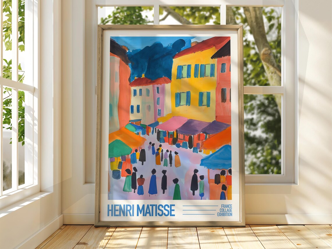 Henri Matisse European Street Scene Collage Exhibition Art Poster