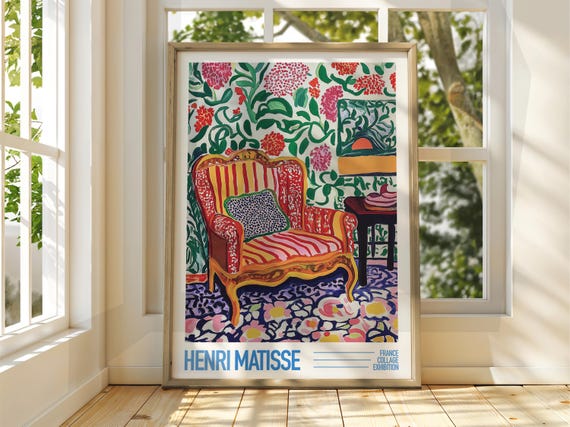 Henri Matisse Cosy Room Art Exhibition Print Gallery Classic Living