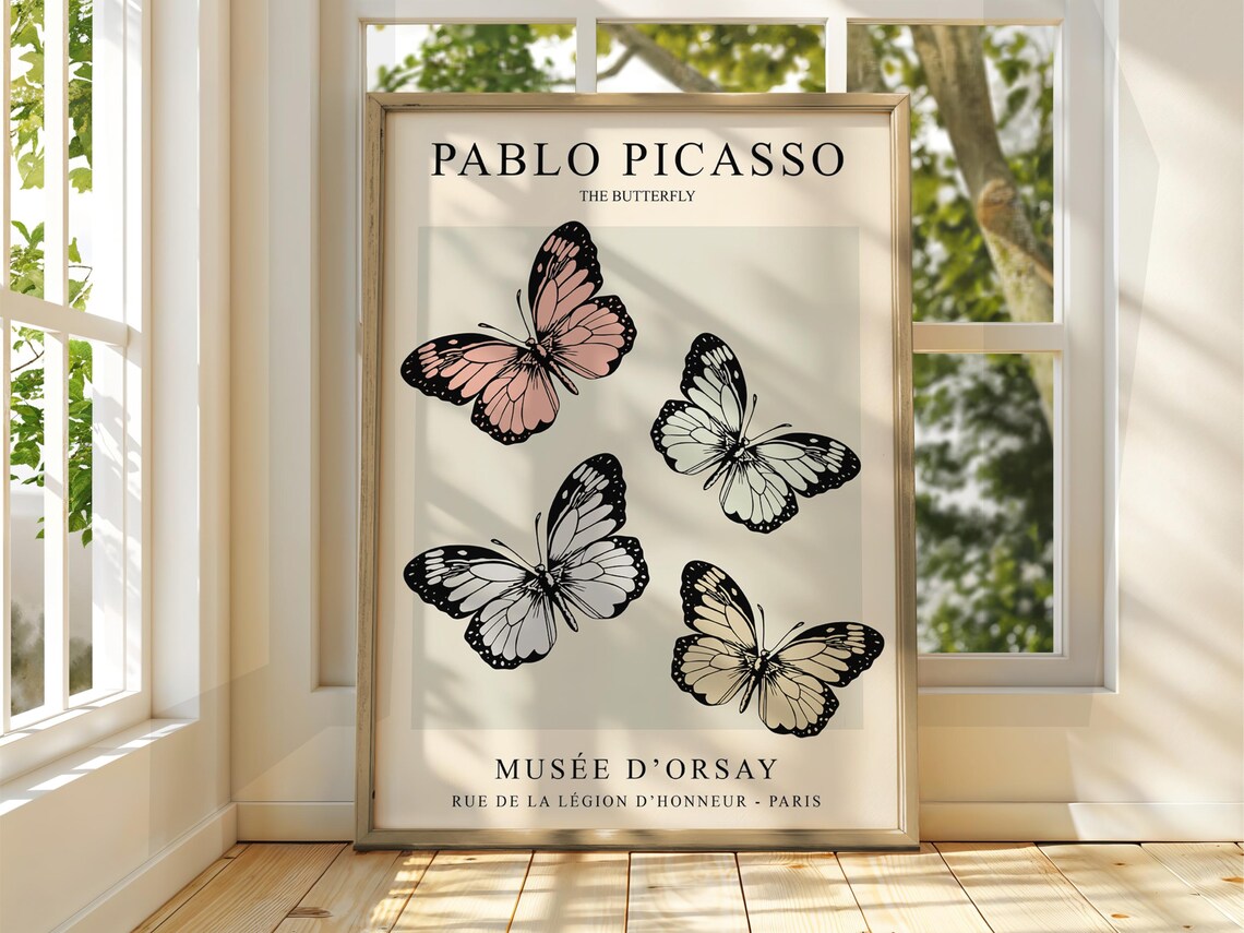 Pablo Picasso The Butterfly Musee D Orsay Paris Floral Art Poster