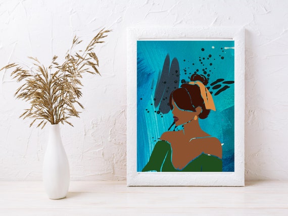 Isabella Art Instant Wall Art Abstract Art Black Girl Wall Art Modern Art Art