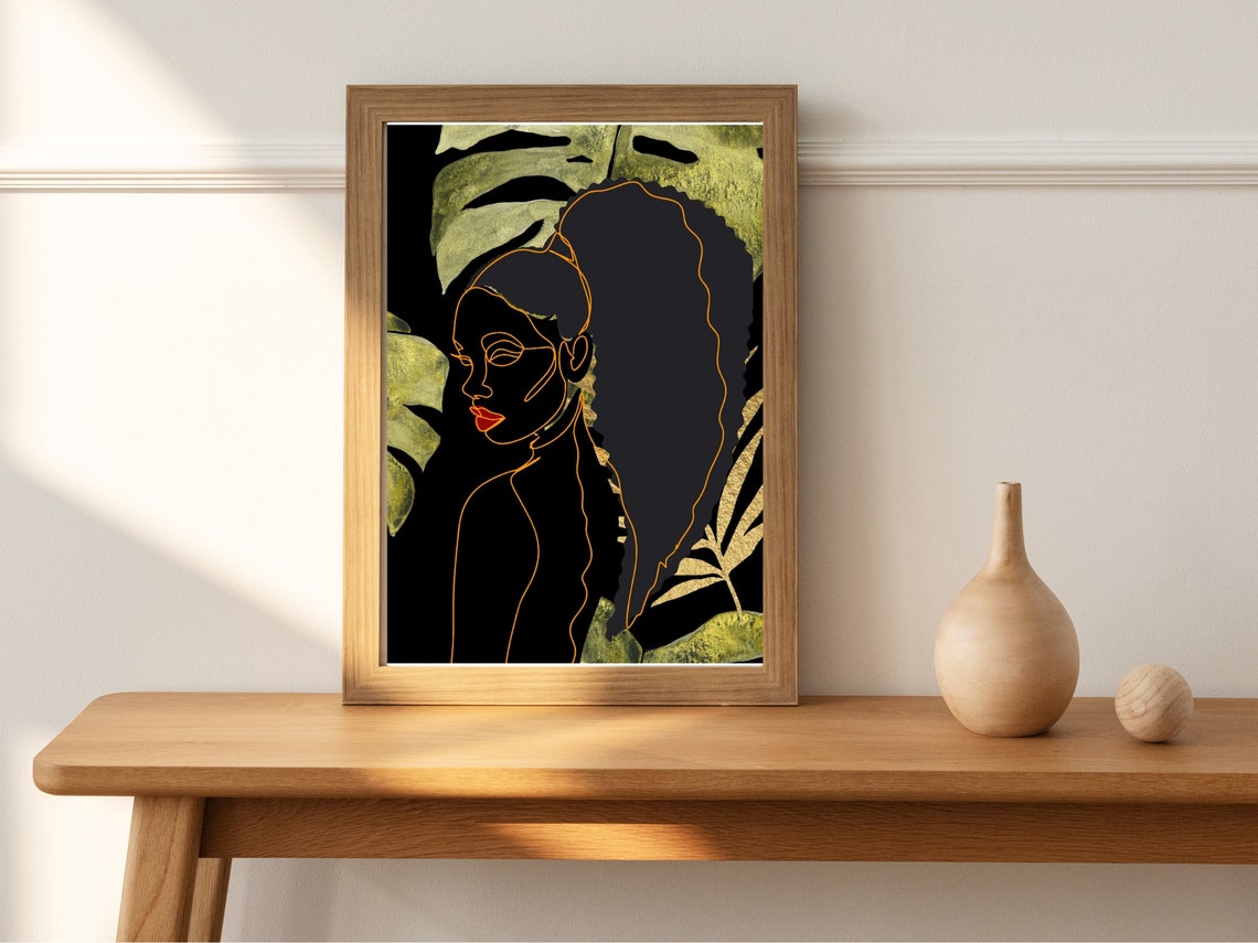 Black Girl Magic Boho Plant Art Print