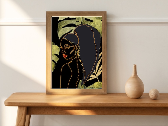 Black Girl Magic Boho Plant Art Print