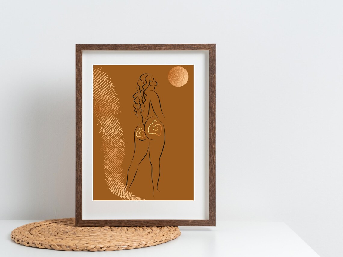 Boho Line Art Art Print, Abstract Modern Decor