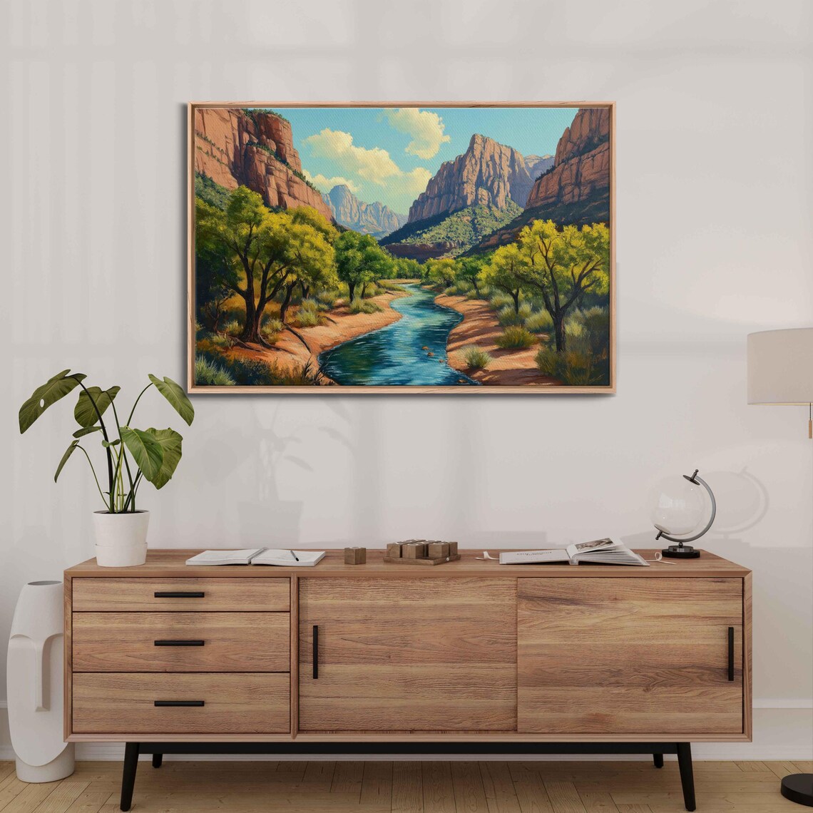 Virgin River Through Zion Wall Art Print