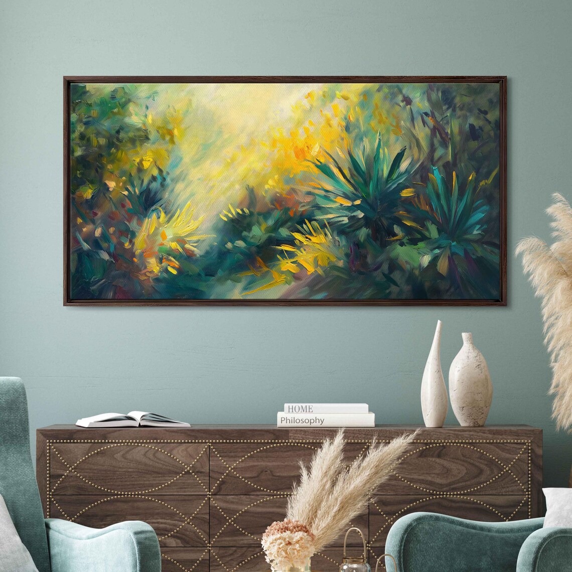 Impressionist Cacti Dance Art Print, Desert Breeze