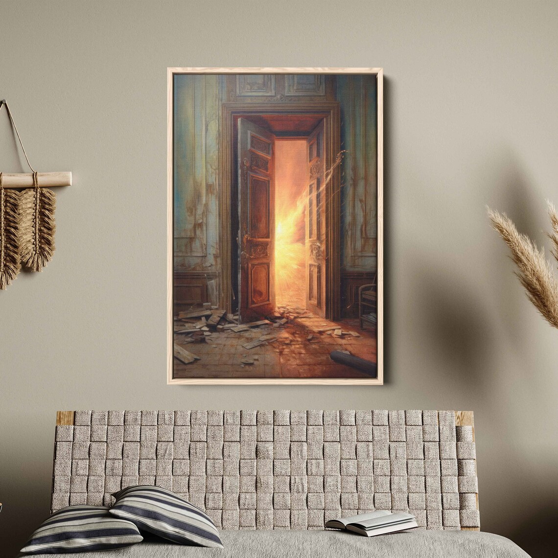 Glowing Portal Door To Golden Light Mystery Fantasy Art Print