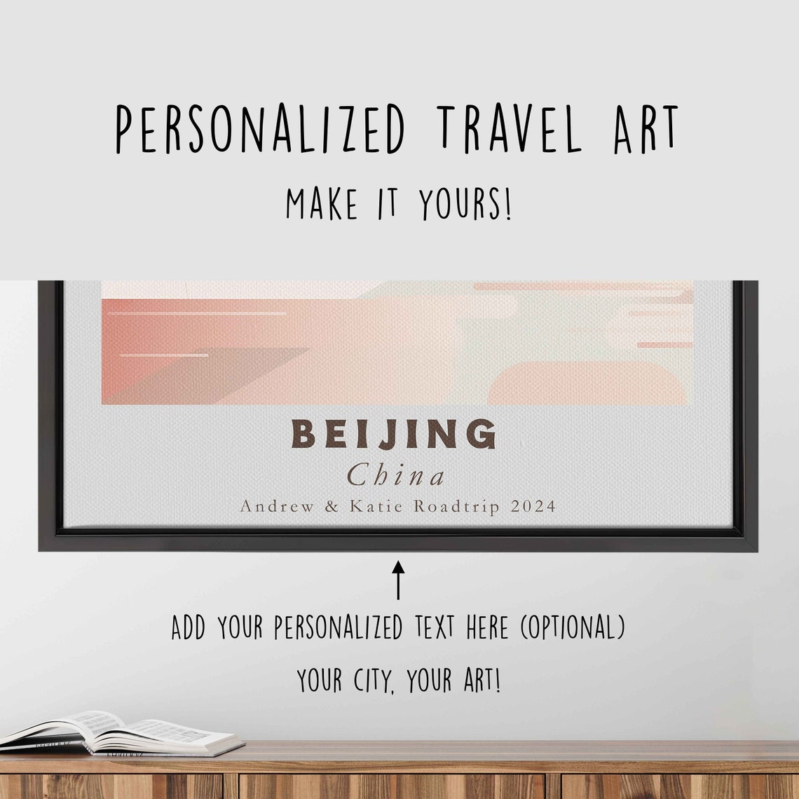 Beijing China Forbidden City Palace Sunset Minimalist Travel Poster - Image 4