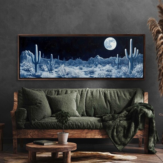 Desert Night With Moonlight Art Print