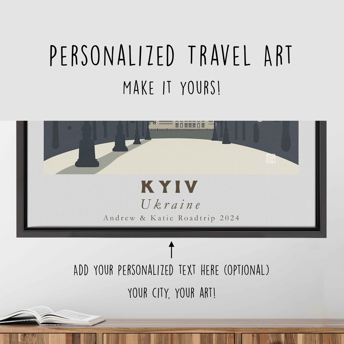 Kyiv Ukraine TV Tower Historic Buildings Retro Travel Poster - Image 4