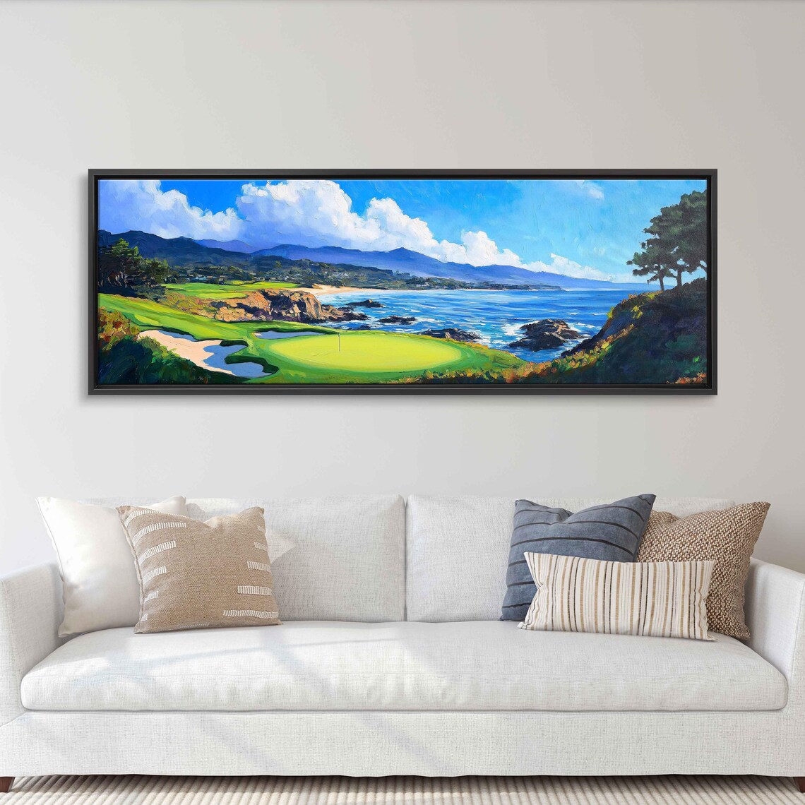 Pebble Beach Golf Course 18th Hole Wall Art Print