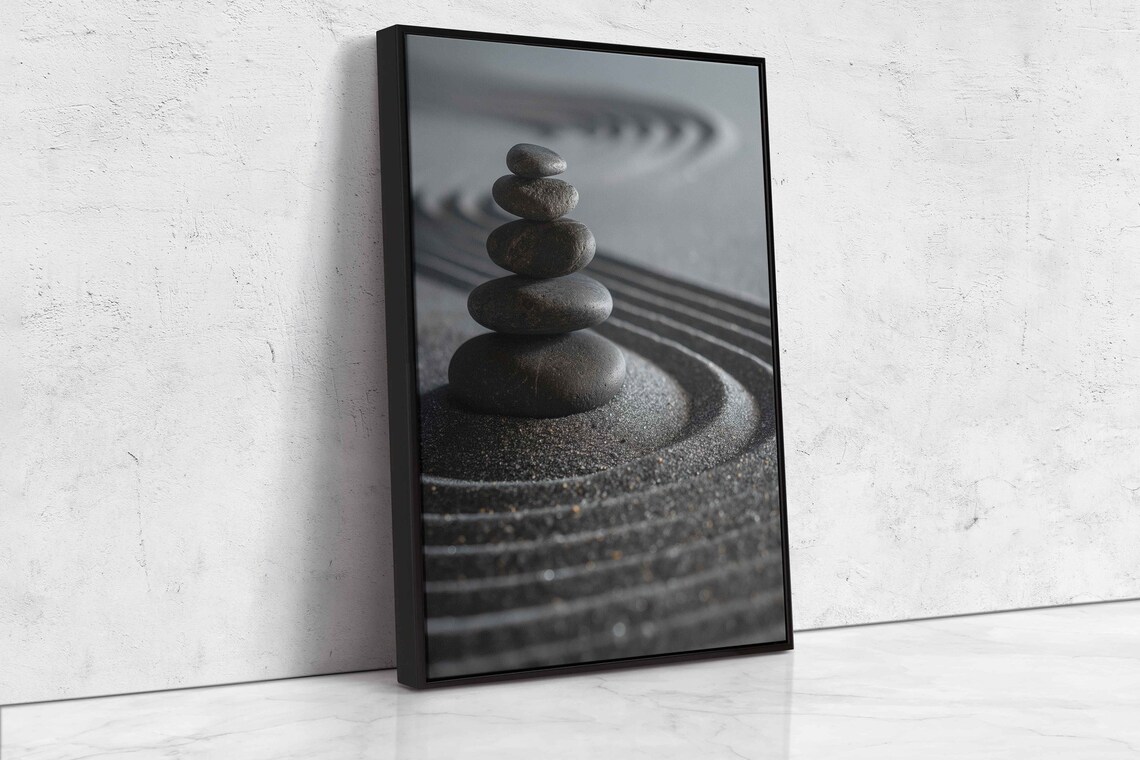 Zen Stacking Stones Art Print, Meditation Rocks - Image 4