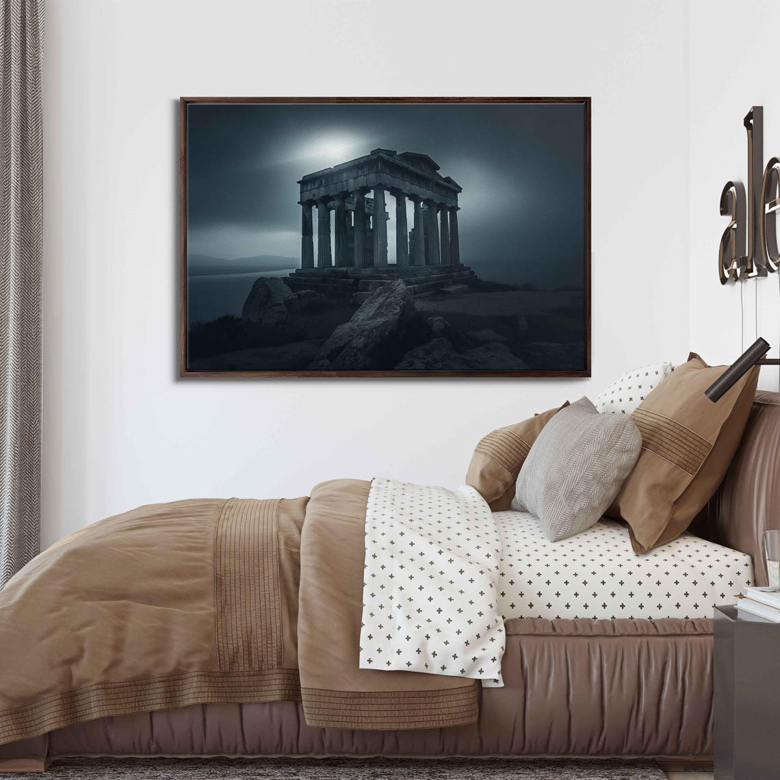 Ancient Greek Temple Ruins Wall Art Print Dramatic Sky Greek Mythology Stone Building Ready To Hang - Image 3