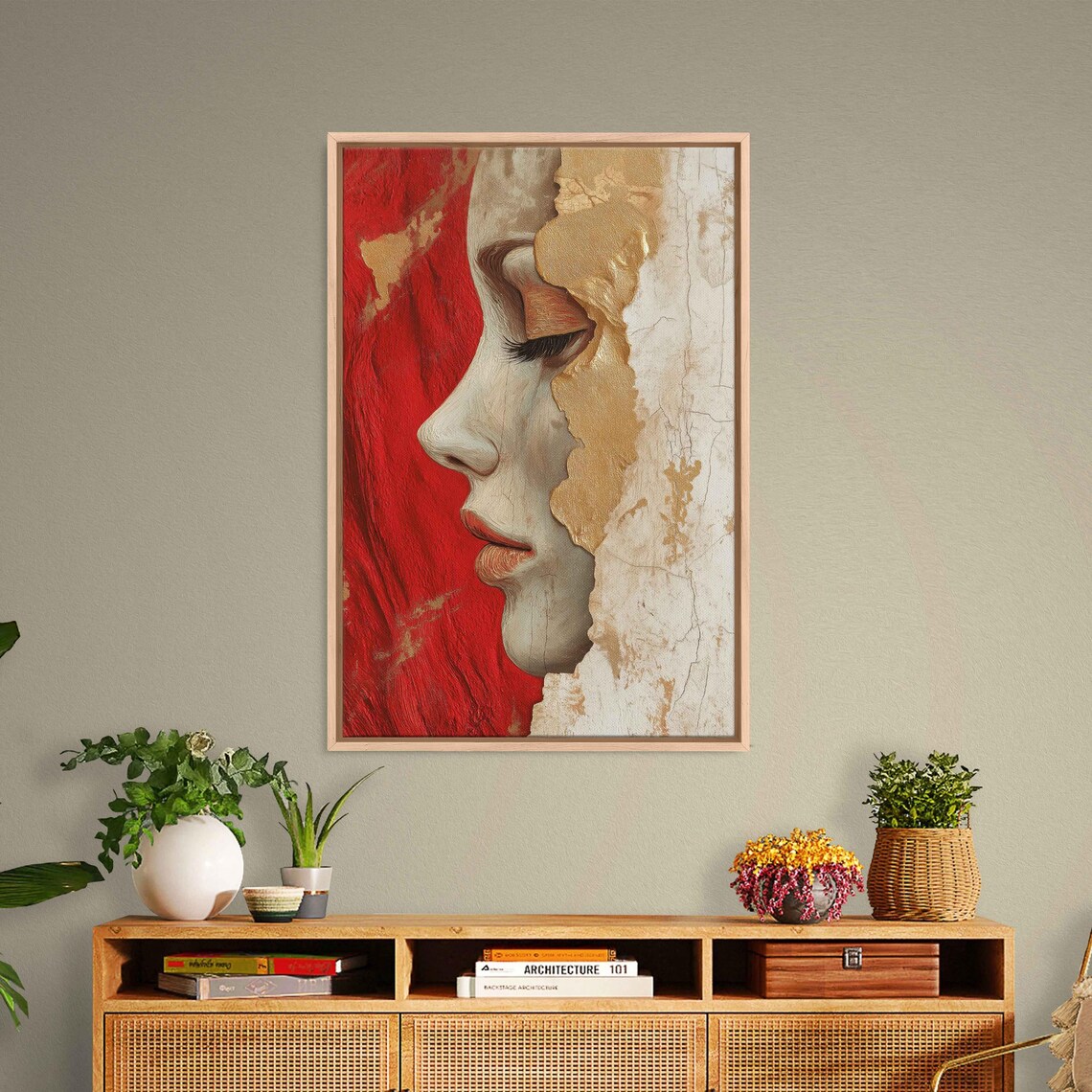 Surreal Enchanted Mirror, Fluidic Elegance Art Print