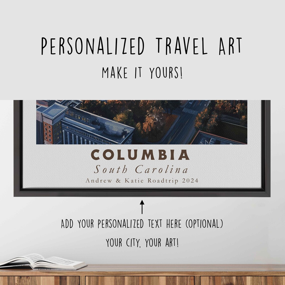 Columbia South Carolina Aerial Downtown Skyline Golden Hour Poster - Image 4
