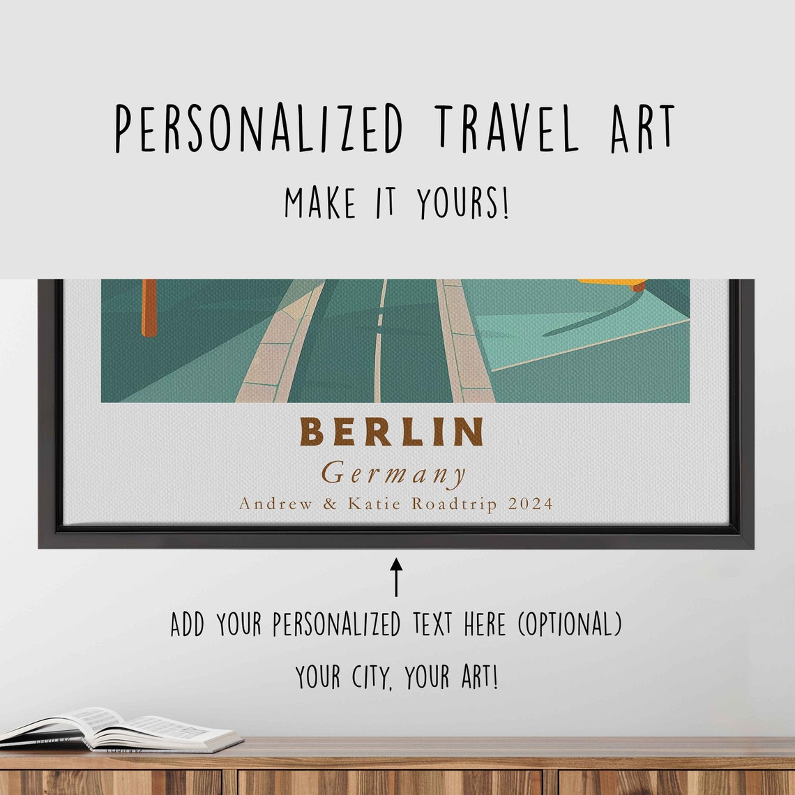 Berlin Germany TV Tower Autumn Street Cityscape Travel Poster - Image 4
