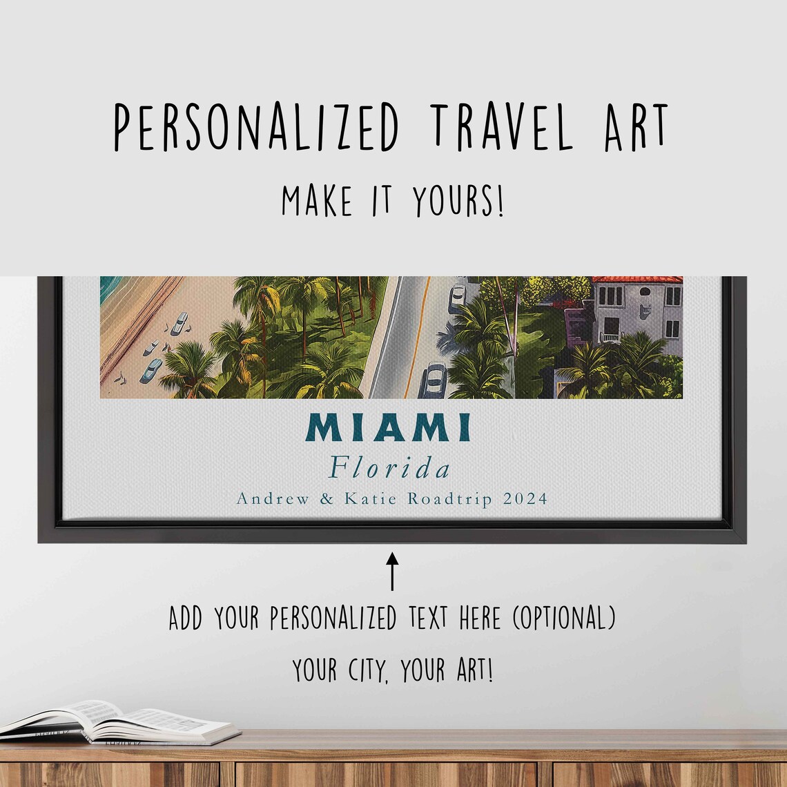 Miami Florida Acrylic Painting Travel Art Print - Image 4