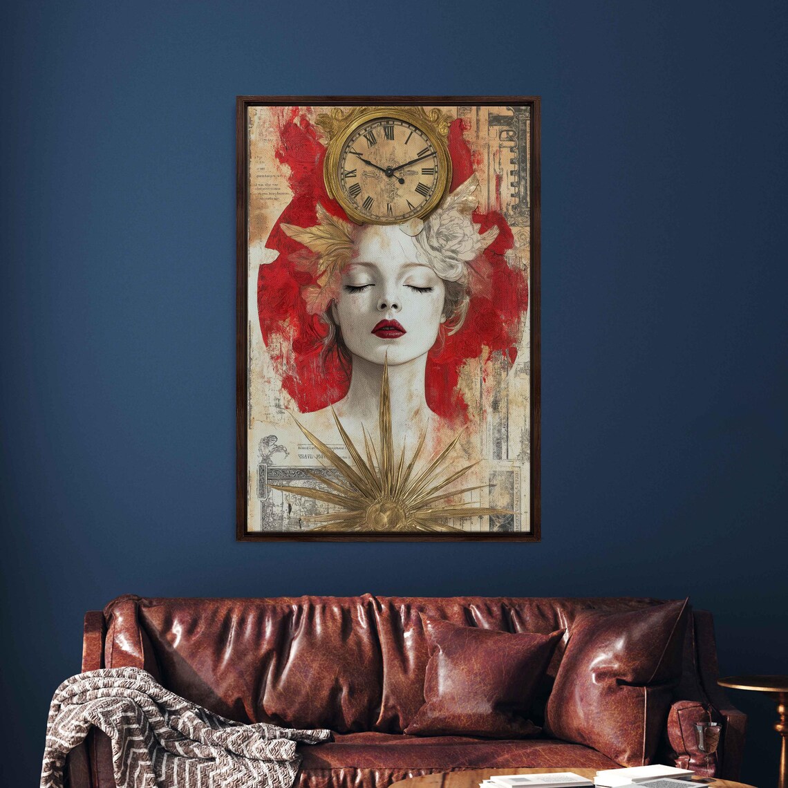 Surreal Vintage Clock, Whimsical Elegance Poster