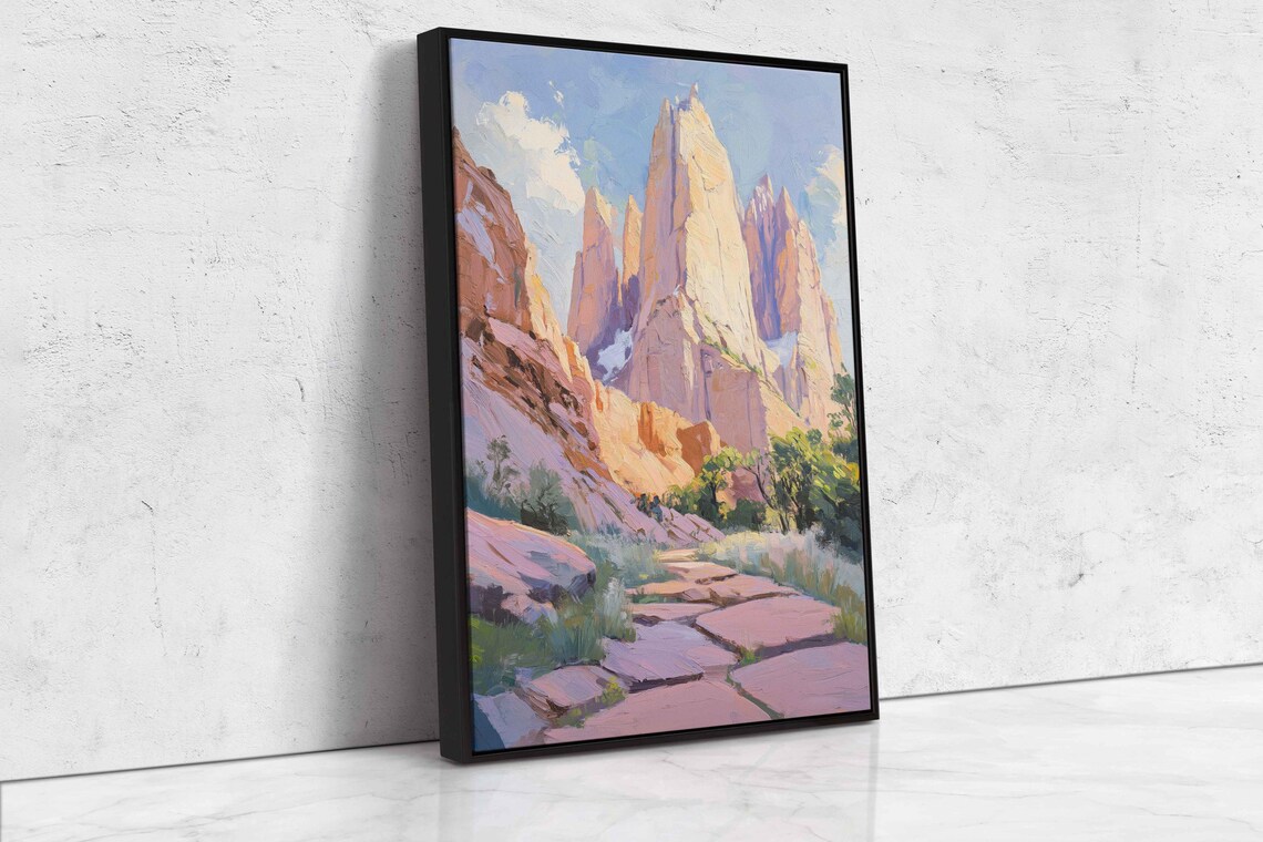Zion National Park Court Of The Patriarchs Cliffs Dawn Light Poster - Image 4