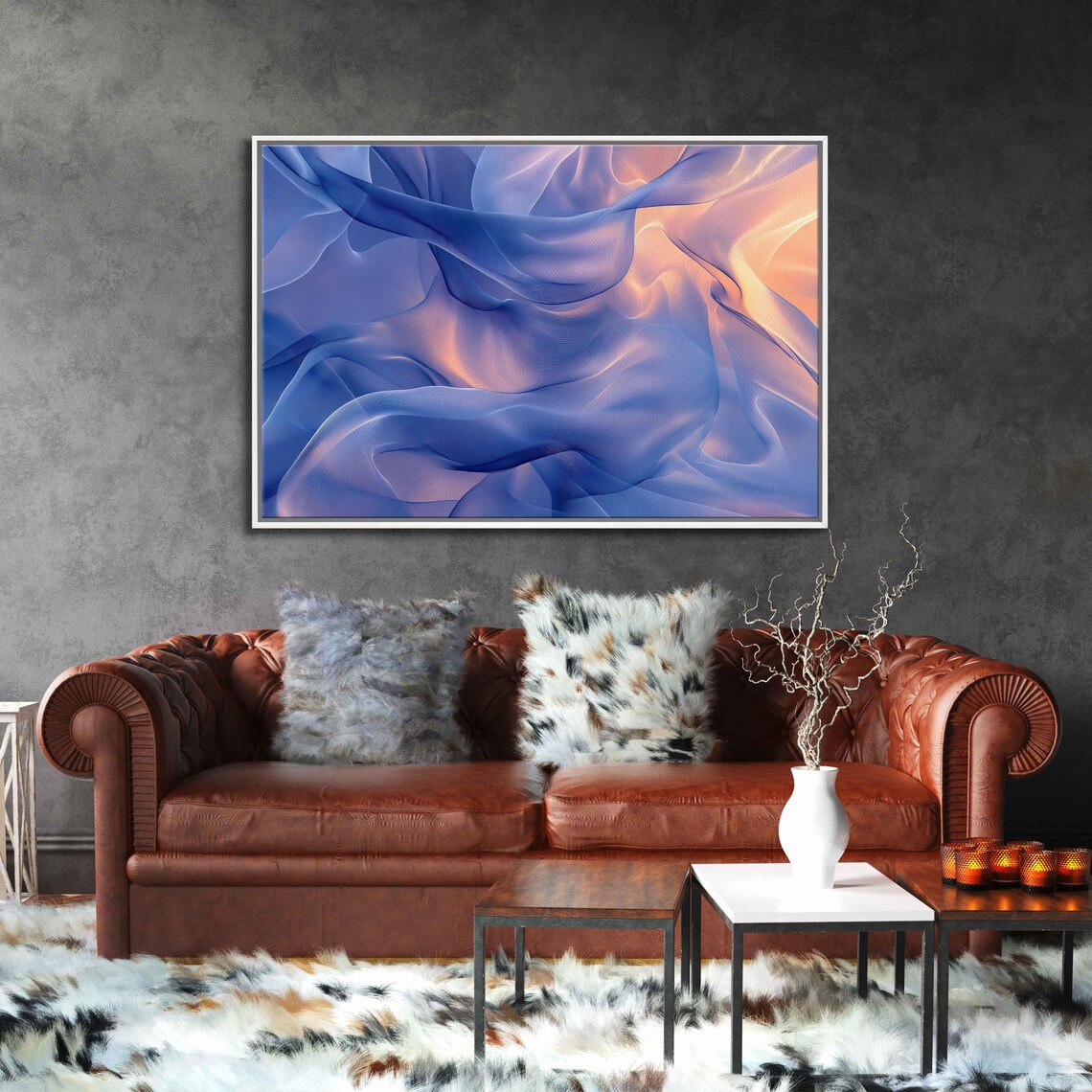 Abstract Flowing Lines, Tranquil Modern Artwork