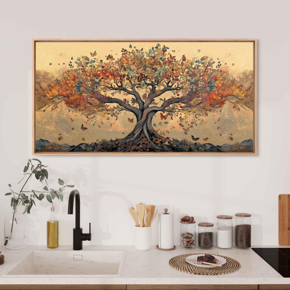 Tree Of Life Art Print, Earth Toned Foliage Design - Image 3