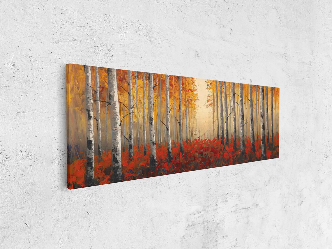 Birch Tree Forest, Impressionist Autumn Art Print - Image 4