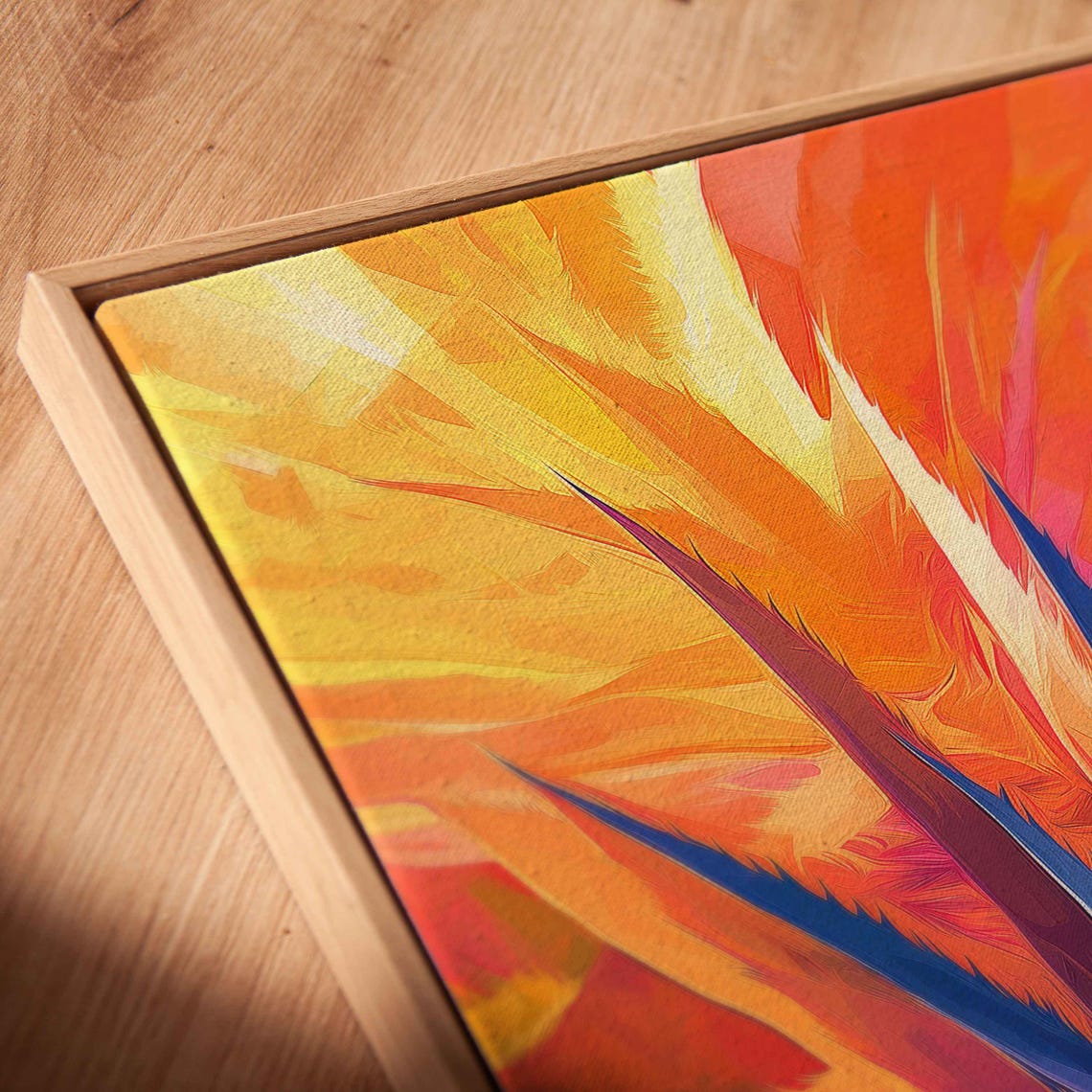 Fiery Abstract Agave Plant Painting With Vibrant Colors Art Poster - Image 2