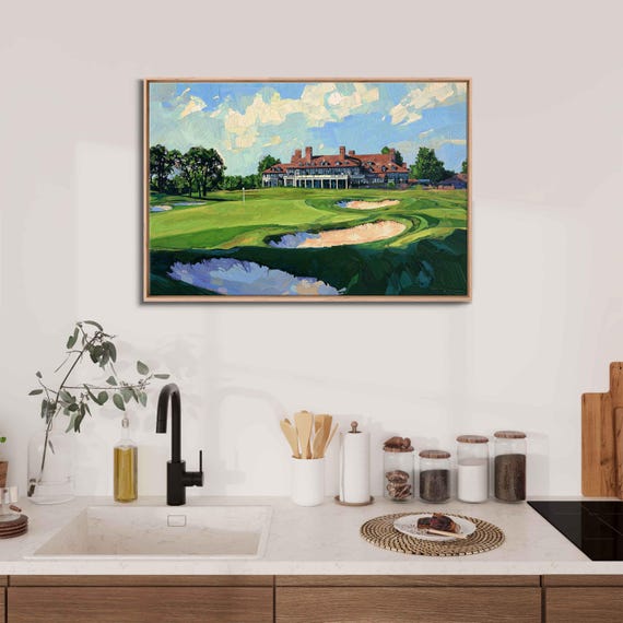 Oakmont Golf Course Acrylic Wall Art Print Picturesque Fairways Gift For Golfer Golfing Green Ready To Hang