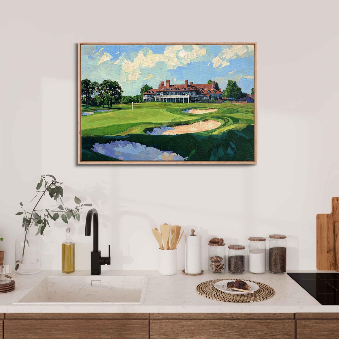 Oakmont Golf Course Clubhouse Fairways Bunkers Painting Poster