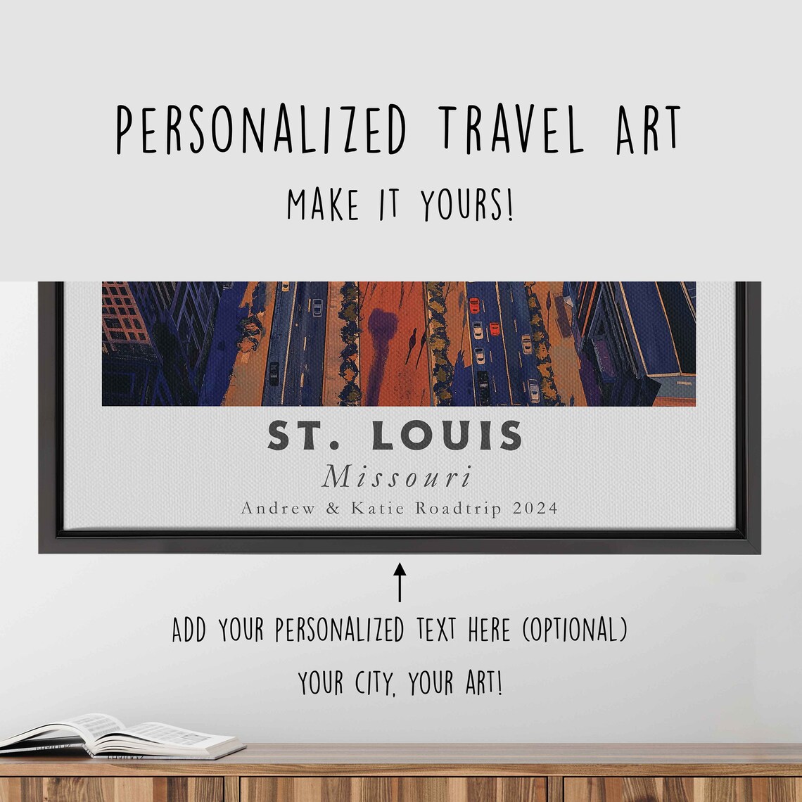 St Louis Missouri Downtown Aerial Street Sunset Skyline View Poster - Image 4