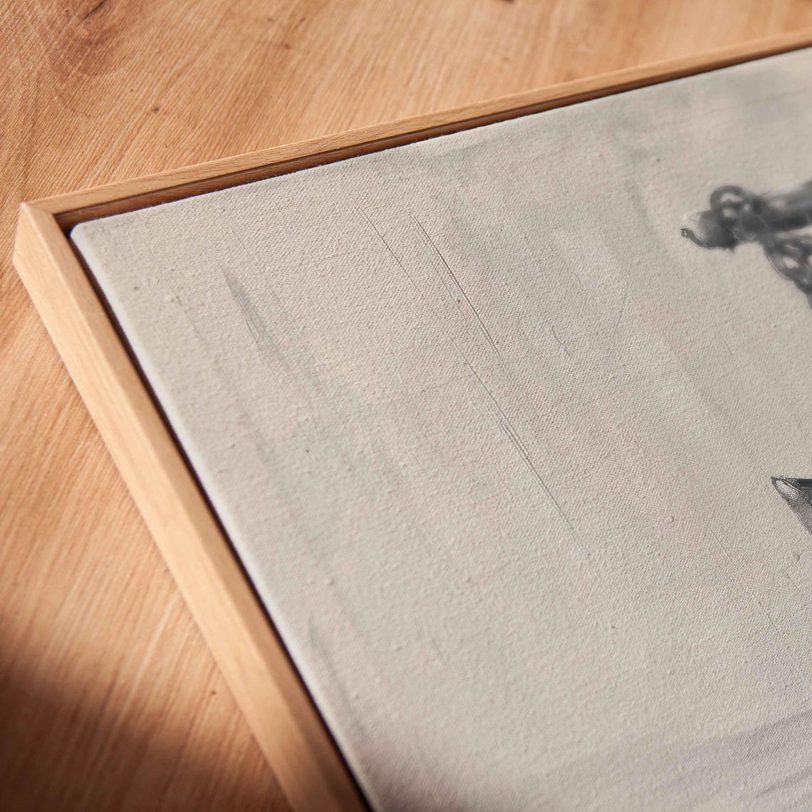 Gray Anchor With Chain Soft Watercolor Wash Nautical Wall Poster - Image 2