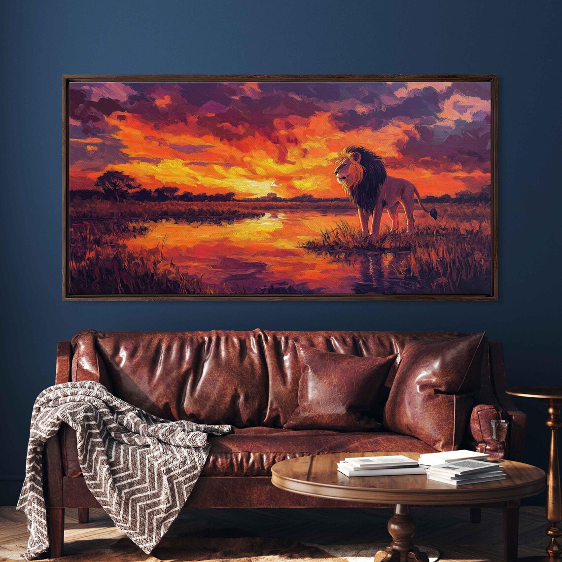 Majestic Lion Overlooking Savanna Art Print - Image 3