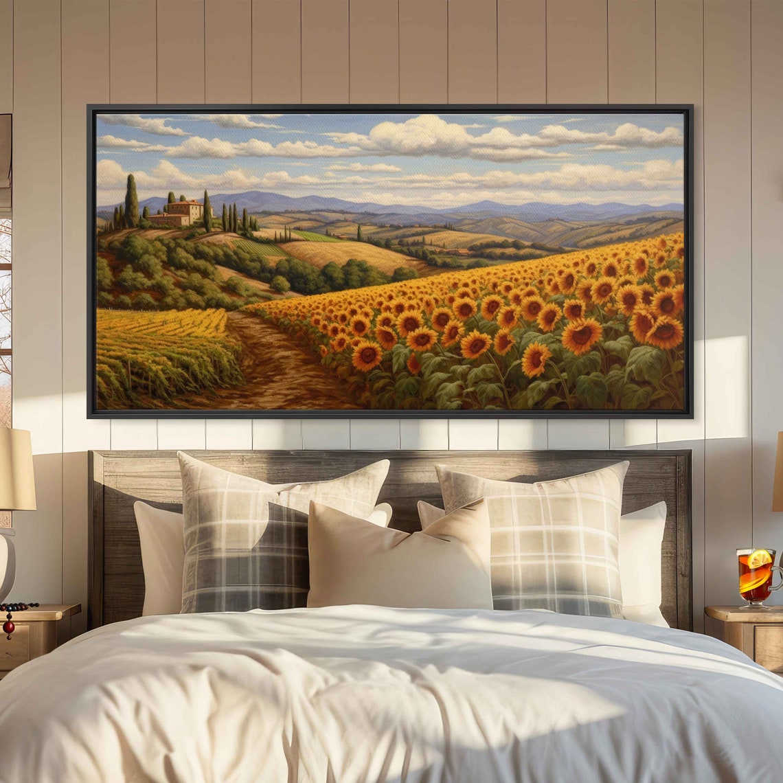 Tuscany Sunflower Fields Hillside Villa Cypress Trees Travel Poster - Image 3